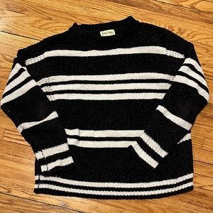 Lily White Black and White Striped Sweater